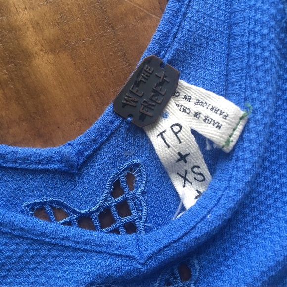 Free People Laser Cut Waffle Top - Picture 5 of 6